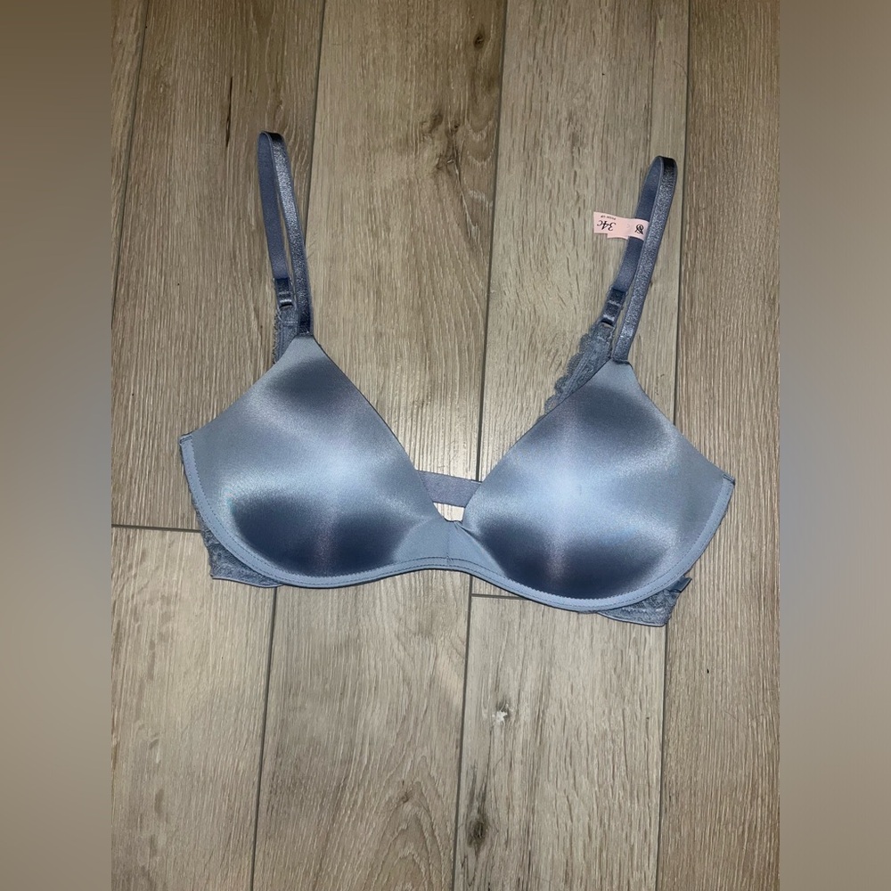 Nwt Steel blue lace push up bra